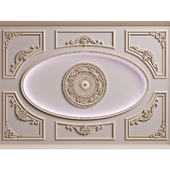 Illuminated ceiling in classic style 001