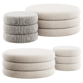 Boucle Fiel Ottomans by Style in Form