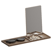 Decorative set | stand, mirror, glasses, jewelry