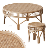 Zita rattan coffee table