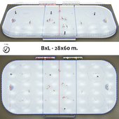 Finnish hockey field with players