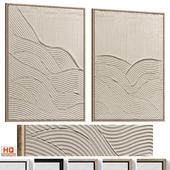 Wabi-Sabi Relief Plaster Wall Art C-957