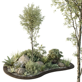 HQ Tree and bush garden box outdoor  VOL 08