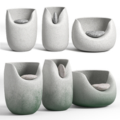 Martín azúa warps ceramic vases with raw stones