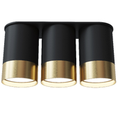 Spot BP Black/White Gold 3 lamps sku. 28005 by Pikartlights