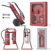 Fire Extinguishers Set