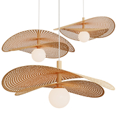 Rattan Hat Pendant Light