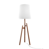 Lockeland Walnut Tripod Floor Lamp