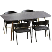 Dining table Dark chair Dellin STD