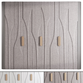 Wardrobe with abstract panel in 2 OPTIONS