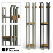 (OM) DORIAN floor coat rack with shelves from MANO FACTORY