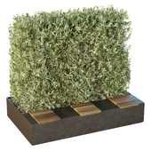 HQ Urban environment set of green plant benches 16