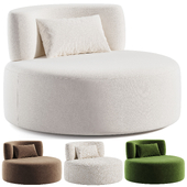 Claudia Swivel Chair Ivory