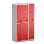 School locker for locker room with combination lock