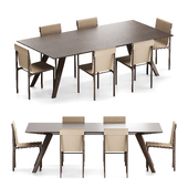 Locust Dining Table with Fabbrica Chair by Ghidini 1961