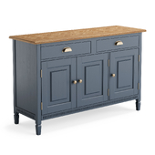 Painted Deep Blue Classic 3Door 2Drawer Sideboard