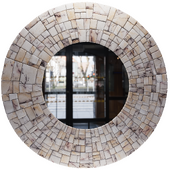 Round decorative wall mirror (marble)