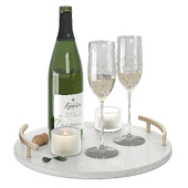 Champagne Lanson decor  set.