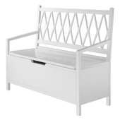 HARLEQUIN KIDS STORAGE BENCH by CamCamCopenhagen | White | LightSand