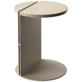 HALF TRAVERTINE side table by Fábio Teixeira