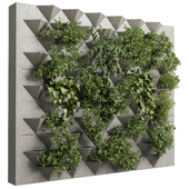 Vertical Wall Garden With concrete - green wall garden set 76