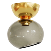 Hemisphere Flush Mount with Dollop Glass