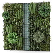 Indoor Wall  Vertical Garden With Glass Block - Set 2047