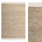 Aidas Jute Leather Rug By La Redoute
