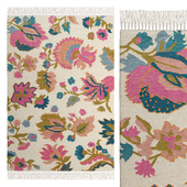 Irène Floral Wool & Cotton Flat Woven Rug By La Redoute