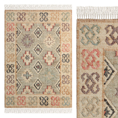 Kaliny Jute and Cotton Distressed Kilim Rug By La Redoute