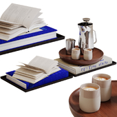 Decorative set with blue book