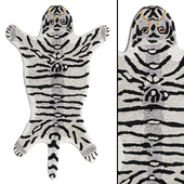 Ramazan White Tiger Organic Cotton Rug By La Redoute