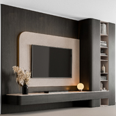 TV Wall Black and Beige - Set 139