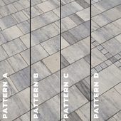 Set of 4 park paving materials 4658