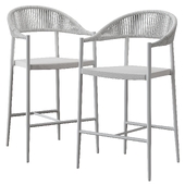 Powder Coated Aluminum Outdoor Stool