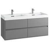 SET B286 CREA 120 OAK Cabinet Washbasin