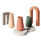 Flexible vases decor set