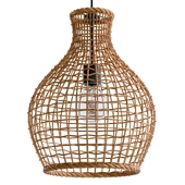 Lucide Alban Rattan Pendant Light