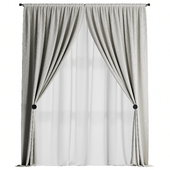 Curtains with tiebacks