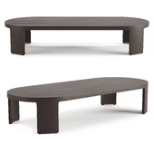 RH Bronte Aluminum Rectangular Coffee Table