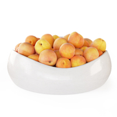 Ceramic bowl with apricots