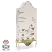 (OM) Wardrobe Fleur De Lis double doors Romano Home