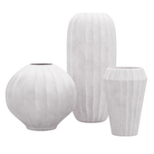 Warren white stoneware floor vase Crate and Barrel/ Набор ваз