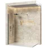 ELEGANT 1000mm Walk-In Shower