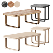Rem Metal Outdoor Coffee Table, Pim Metal Outdoor Side Table