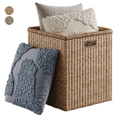 Seagrass Oversized Basket with Cushions