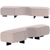 Ottoman from the Minotti factory, Yves-bed series