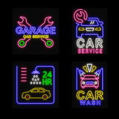 Neon sign Auto Service