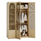 Wardrobe with filling for a child&#39;s girl