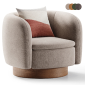 Muir Camel Velvet Swivel Chair